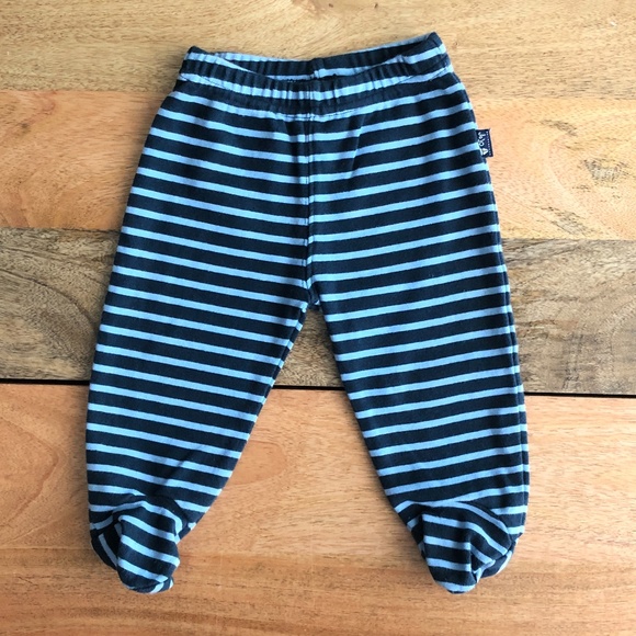 🧸 SALE! (5/$15, 8/$22, 12/$30) JoJo Maman Bebe baby legging 3-6m blue stripe - Picture 1 of 4
